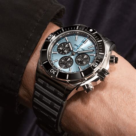 breitling ice blue chronomat.